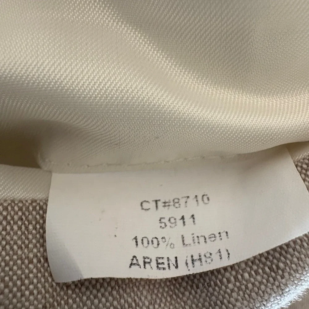 Haspel 100% Linen Beige Sport Coat Blazer Jacket Mens Size 40R Two Button